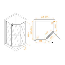 Душевой уголок RGW Passage PA-82 100х100
