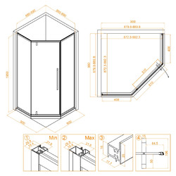 Душевой уголок RGW Stilvoll SV-81G 90х90