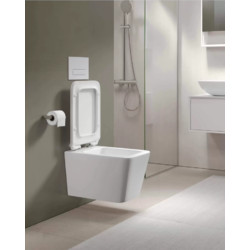 Комплект инсталляции WeltWasser Marberg 507 SE с кнопкой хром и унитазом Alpen A05S