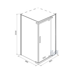 Душевой уголок IVA E1SC90T 90x90