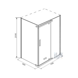 Душевой уголок IVA E2SS129T 120x90