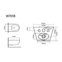 Биде подвесное Black&White Universe W-701B