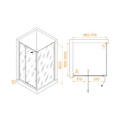 Душевой уголок RGW Passage PA-32 (PA-02 + Z-050-1) 100х100