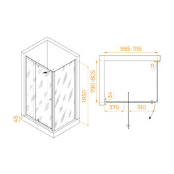 Душевой уголок RGW Passage PA-44 (PA-02 + Z-050-1) 100x80
