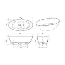 Ванна из искусственного камня IVA BS101170E 170х78