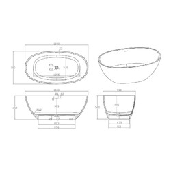 Ванна из искусственного камня IVA BS101150 150х78