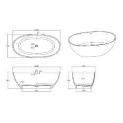 Ванна из искусственного камня IVA BS101160 160х78