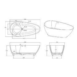 Ванна из искусственного камня IVA BS202150 150х78