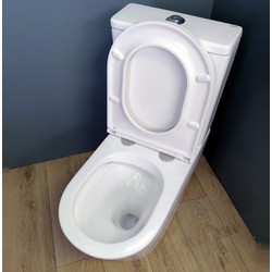 Унитаз напольный Teymi Solli безободковый, сиденье микролифт T40203