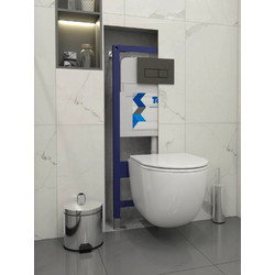 Инсталляция для унитаза Teymi Aina 52 T70011, с кнопкой Helmi T70203BM (чёрный матовый)