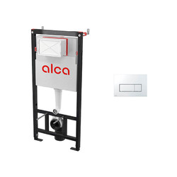 Комплект инсталляции AlcaPlast AM101/1120 с кнопкой М571, хром глянец