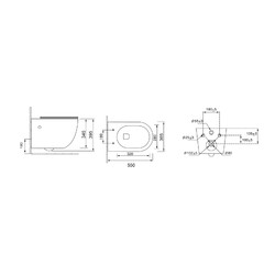 Унитаз подвесной Grossman Color GR-4411BSMS-21, с крышкой дюропласт SoftClose