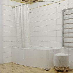Акриловая ванна Triton Мадрид 170x95 R, с каркасом, экраном и сифоном