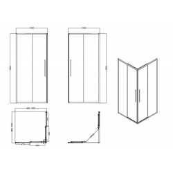 Душевой уголок Esbano ESS-100KV-C 100х100