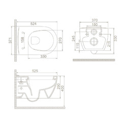 Унитаз подвесной CeraStyle City HC00205PN00