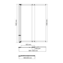 Шторка для ванны WasserKraft Dill 61S02-100 WasserSchutz 100х140