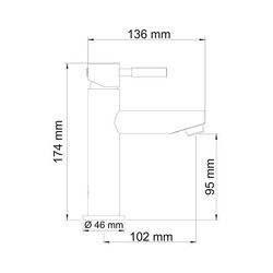 Смеситель для умывальника WasserKraft Main 4104