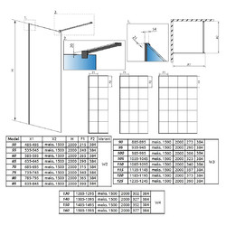 Душевая перегородка Radaway Modo New Brushed Gold II 90