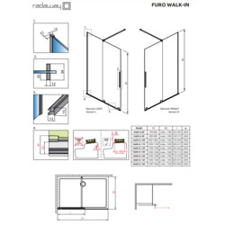 Душевая перегородка Radaway Furo Walk-in 130L