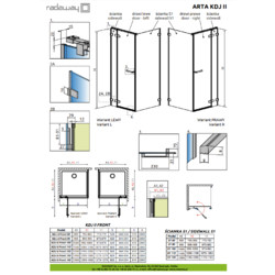 Душевой уголок Radaway Arta KDJ II 90Lx70