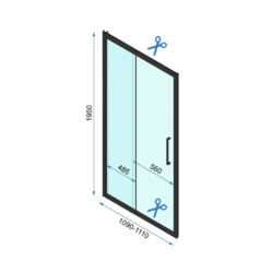 Душевая дверь Rea Rapid Slide REA-K5601 110x195