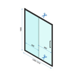 Душевая дверь Rea Rapid Slide REA-K5603 130x195