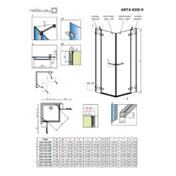 Душевой уголок Radaway Arta KDD II 100x100