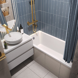 Акриловая ванна в наборе 3 в 1 Wellsee FreeDom 231103005, 180*85