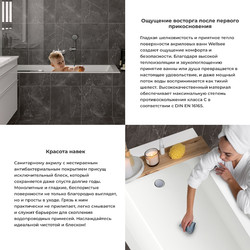 Акриловая ванна в наборе 3 в 1 Wellsee FreeDom 231103005, 180*85