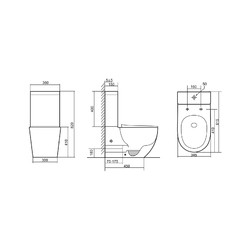 Унитаз напольный Triton-Pro Tornado Corso TR-CO-3806, с крышкой soft-close