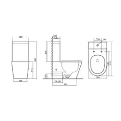 Унитаз напольный Triton-Pro Tornado Corso TR-CO-3906, с крышкой soft-close