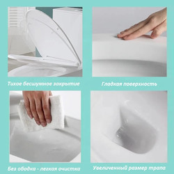 Комплект инсталляции WeltWasser Marberg 507 SE с белой кнопкой и унитазом Cerutti ORLTER Aria Tornado