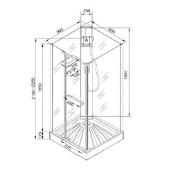 Душевая кабина CeruttiSPA MIMI 901B 90x90