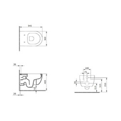 Подвесной унитаз Bocchi V-Tondo 1416-001-0129, с крышкой Slim soft-close A0336-001 РАСПРОДАЖА