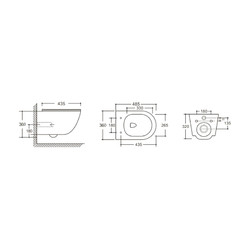 Комплект инсталляции TECEbase 9400413 с белой кнопкой и унитазом ORLTER Aria Tornado