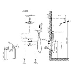 Душевая система Sancos Link SC3005CH
