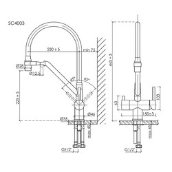 Смеситель для кухни Sancos Dora SC4003MB