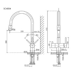 Смеситель для кухни Sancos Lucia SC4004CH