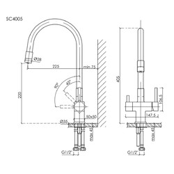 Смеситель для кухни Sancos Arno SC4005MB