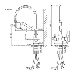 Смеситель для кухни Sancos Orta SC4008MB