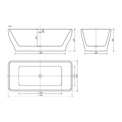 Акриловая ванна Sancos Neo FB09 170x80