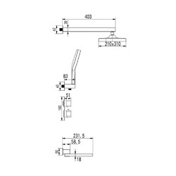 Душевая система Rose R1595F