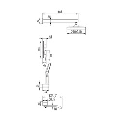 Душевая система Rose R1535H