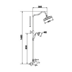 Душевая стойка Rose R0136Q