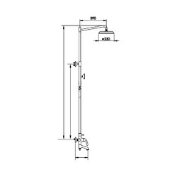 Душевая стойка Rose R0236E