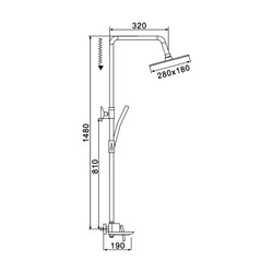 Душевая стойка Rose R2736F, хром/белый