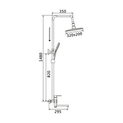 Душевая стойка Rose R2136F, хром/белый