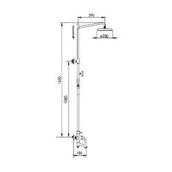 Душевая стойка Rose R0236Q