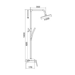 Душевая стойка Rose R1136H