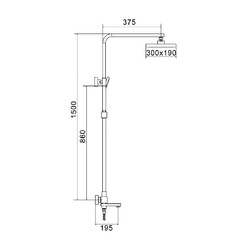 Душевая стойка Rose R1096H